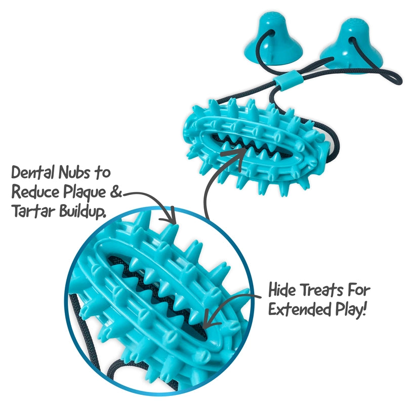 Ruff & Ready Solo™ Chew & Tug Dog Toy – Suction Cup Self-Play