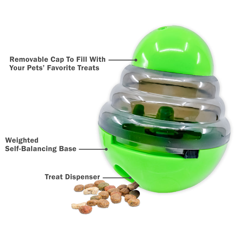 Flipo Tumbler™ Treat Dispensing Dog Toy – Interactive & Self-Righting