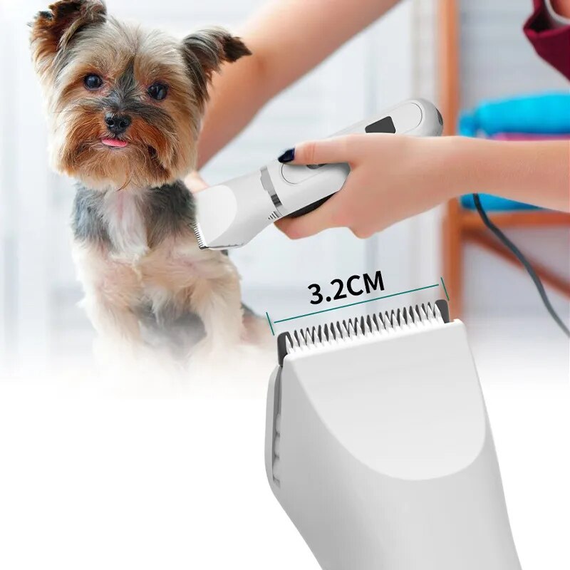4-in-1 Pet Grooming Kit – Low Noise Rechargeable Dog & Cat Clipper Set