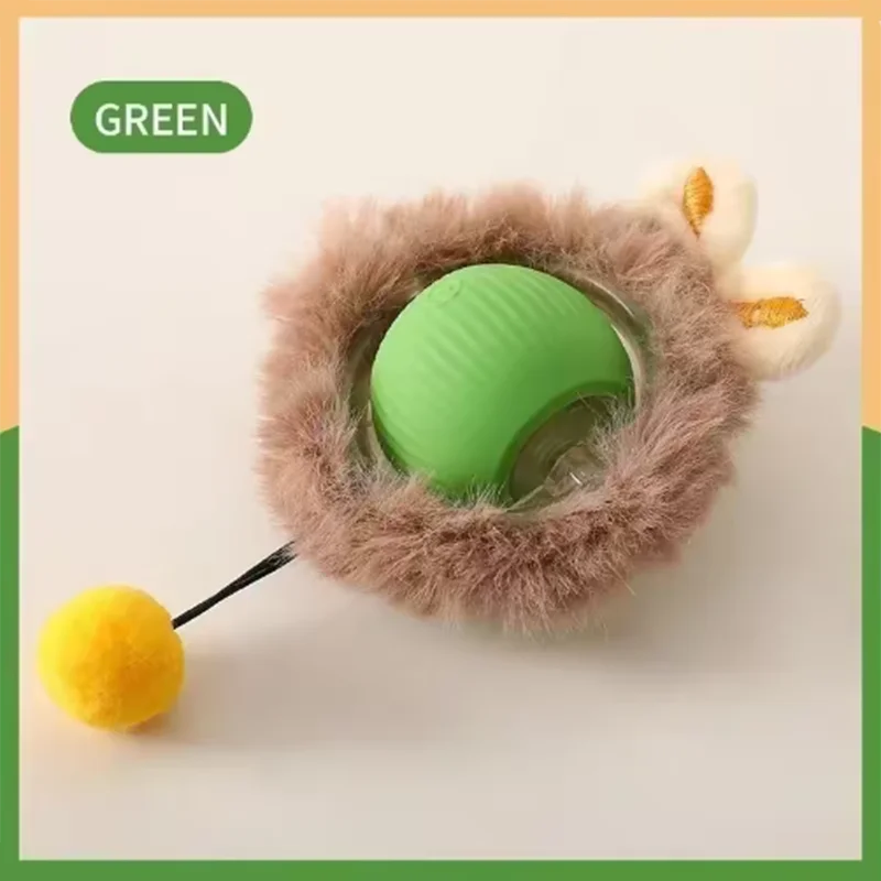 Interactive Electric Cat Ball Toy – Auto Rolling with Sound & Flash