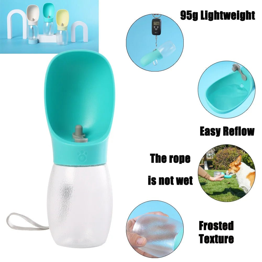 Portable Dog Water Bottle 300ML – Leakproof Travel Drinking Bottle for Small & Medium Dogs - My Pet Spot