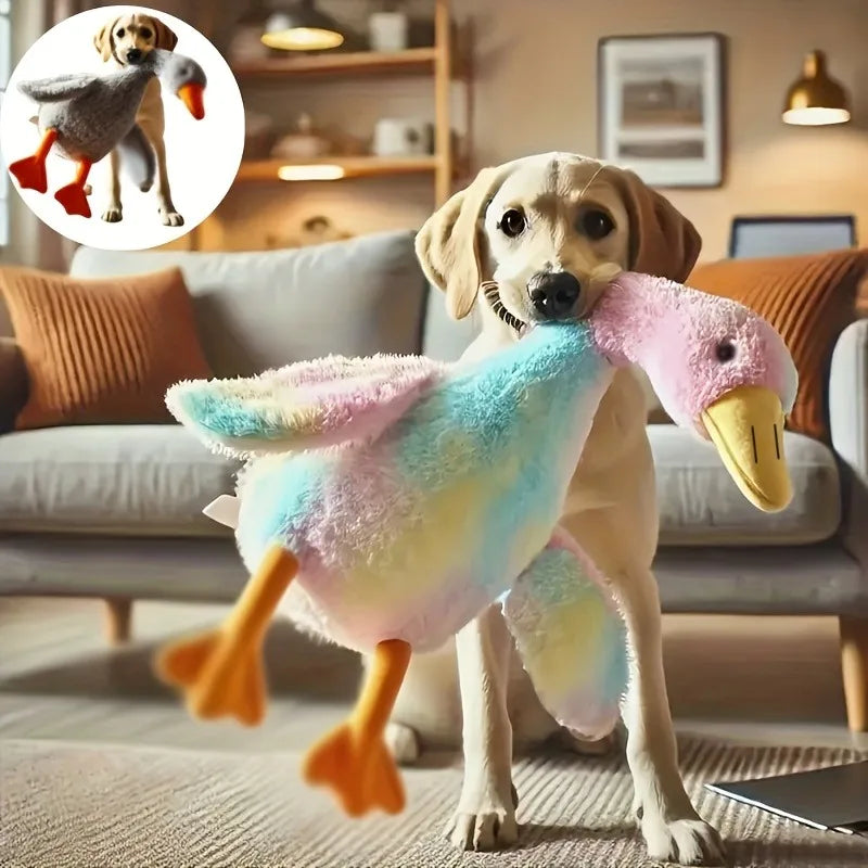 Soft Colorful Duck Plush Toy for Dogs & Cats – 50cm Comfort Companion