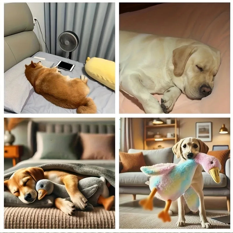 Soft Colorful Duck Plush Toy for Dogs & Cats – 50cm Comfort Companion