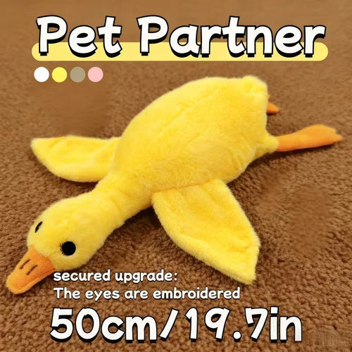 Soft Colorful Duck Plush Toy for Dogs & Cats – 50cm Comfort Companion