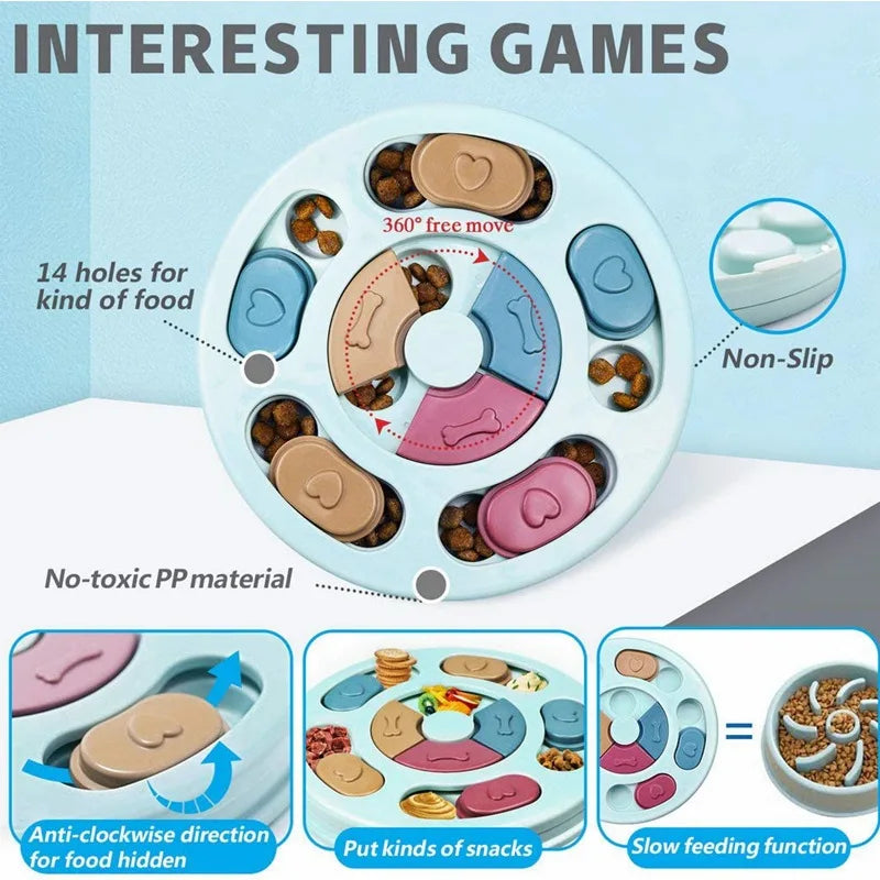 Slow Feeder Brain Game Bowl for Dogs