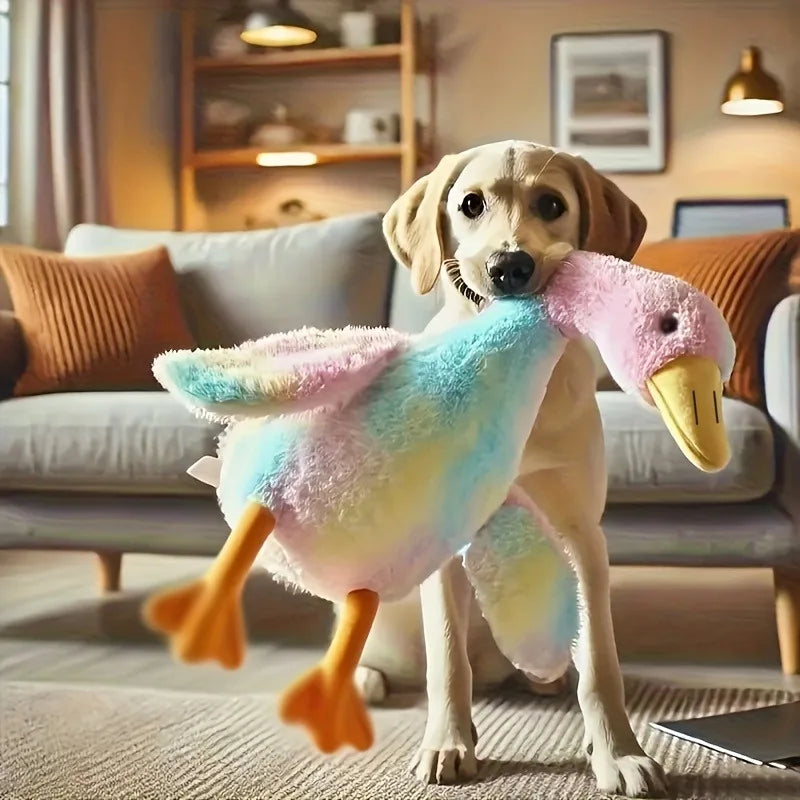 Soft Colorful Duck Plush Toy for Dogs & Cats – 50cm Comfort Companion