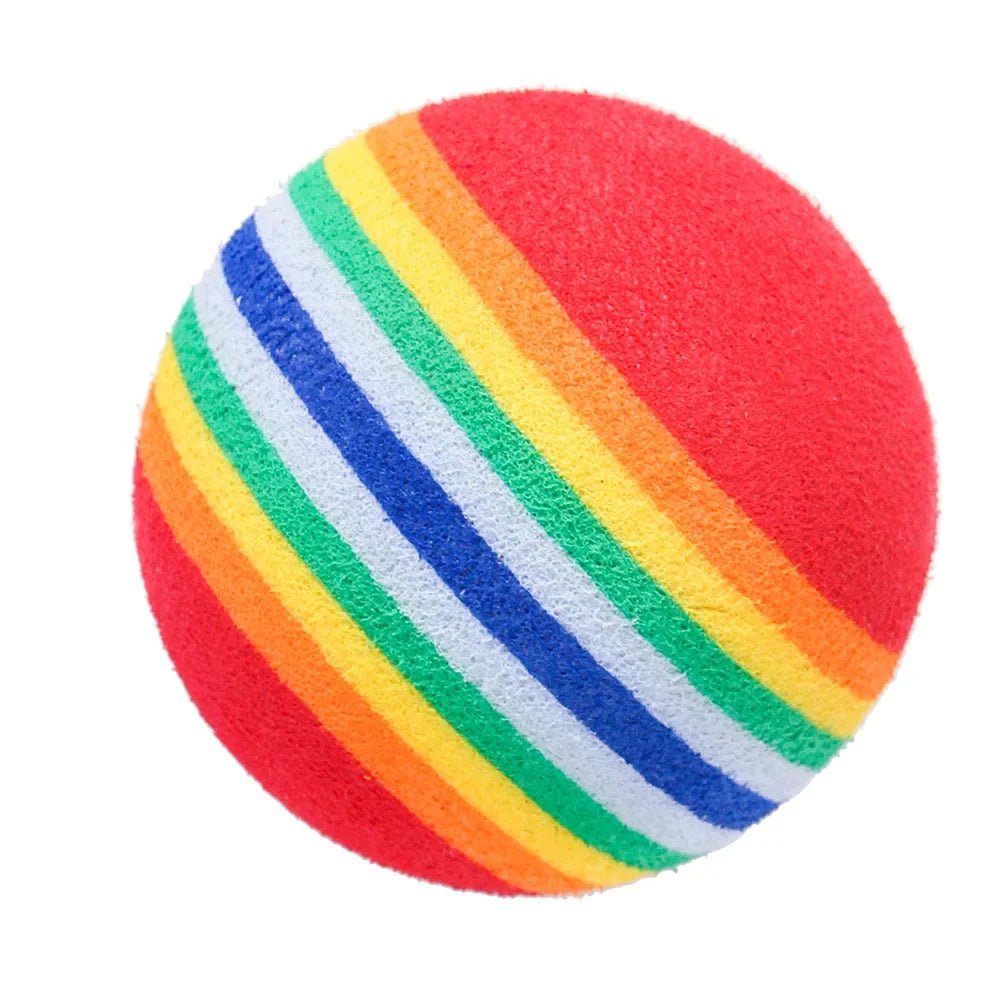 Rainbow EVA Toy Ball for Cats & Small Dogs – Soft, Non-Toxic & Fun - My Pet Spot
