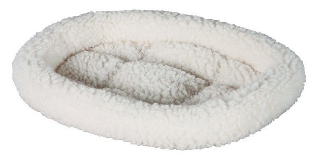 Pet Mate Oval Bolster Pet Bed Pad – Small, Oatmeal