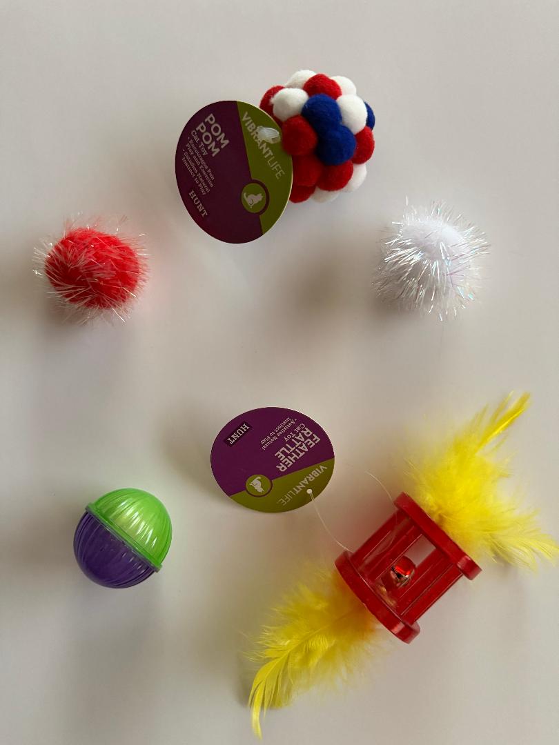 "5-pack cat toy bundle with assorted toys"