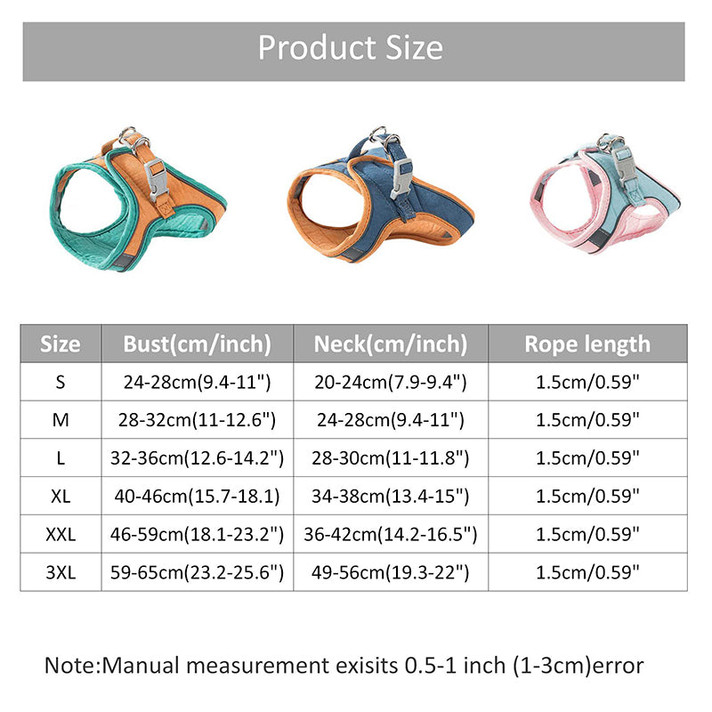 Adjustable Reflective Cat Harness & Leash Set