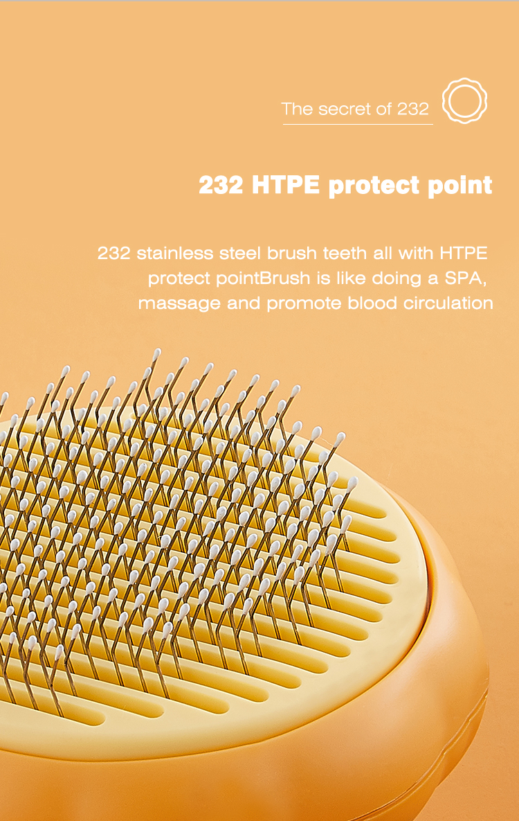 Pet Grooming Brush – Self-Cleaning Comb for Cats & Dogs