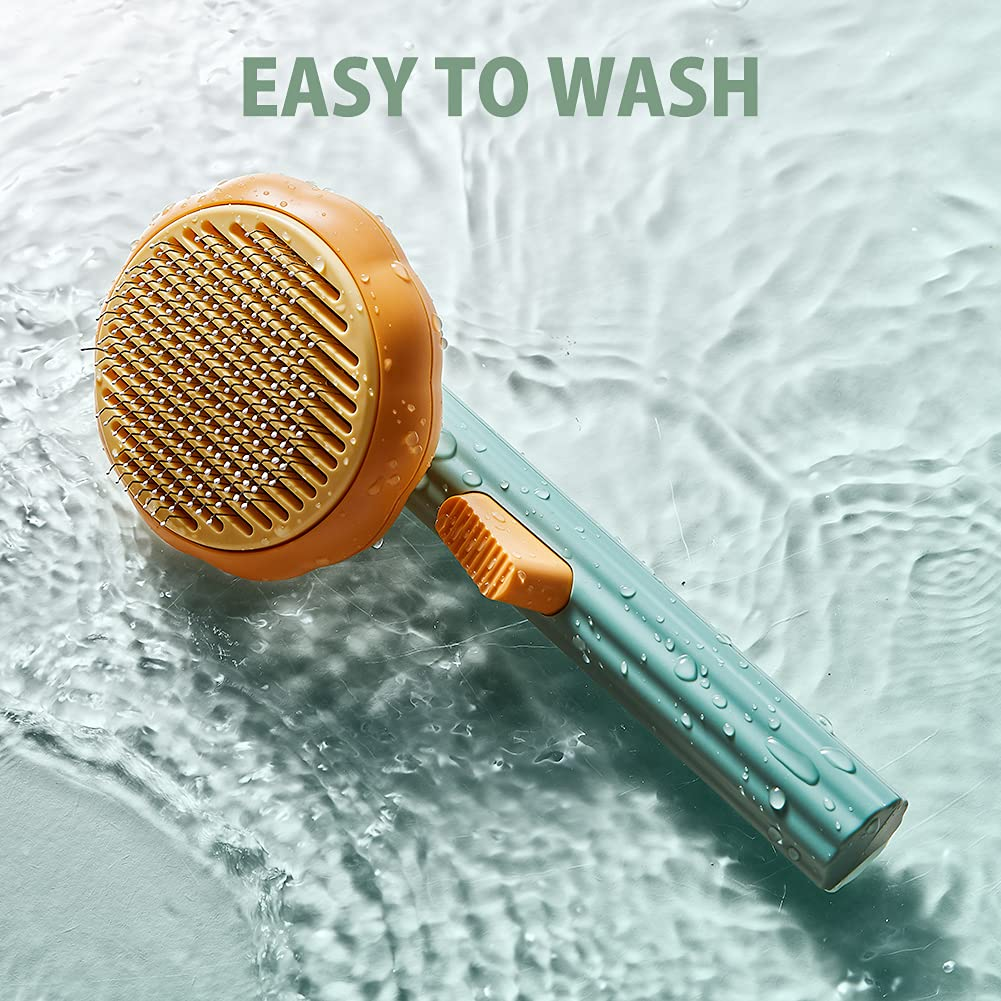Pet Grooming Brush – Self-Cleaning Comb for Cats & Dogs