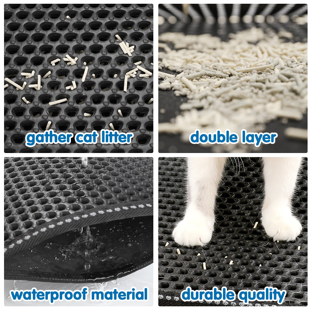 Double Layer Cat Litter Trapping Mat - Waterproof & Easy to Clean