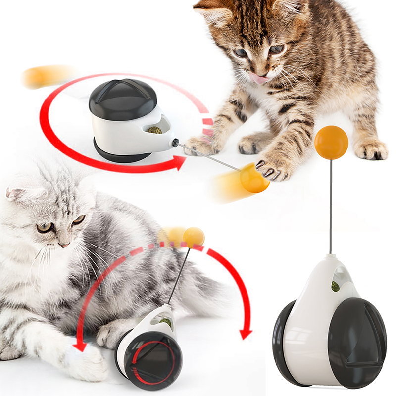 Tumbler Balance Wheel Swinging Ball Cat Toy - Interactive 2-in-1 Design