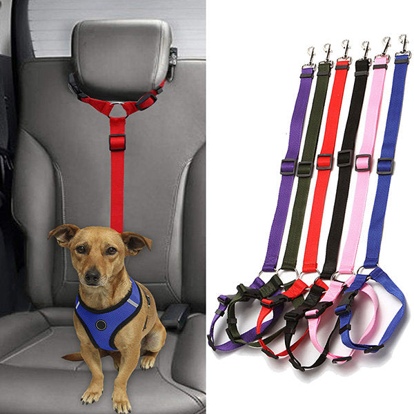 Pet Car Safety Harness – Adjustable Seat Belt Clip for Dogs | My Pet Spot