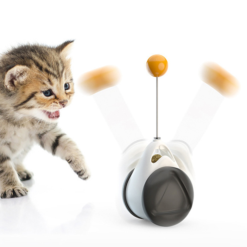 Tumbler Balance Wheel Swinging Ball Cat Toy - Interactive 2-in-1 Design