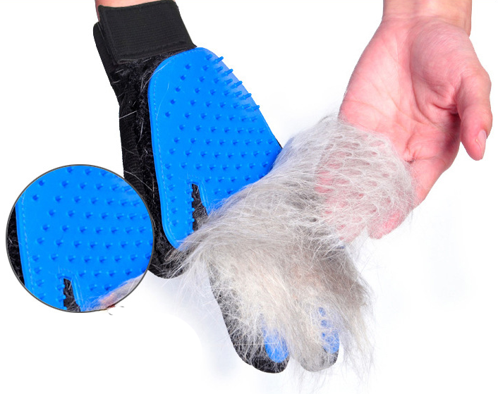 Pet Grooming Gloves – Hair Remover Brush Mitt for Dogs & Cats