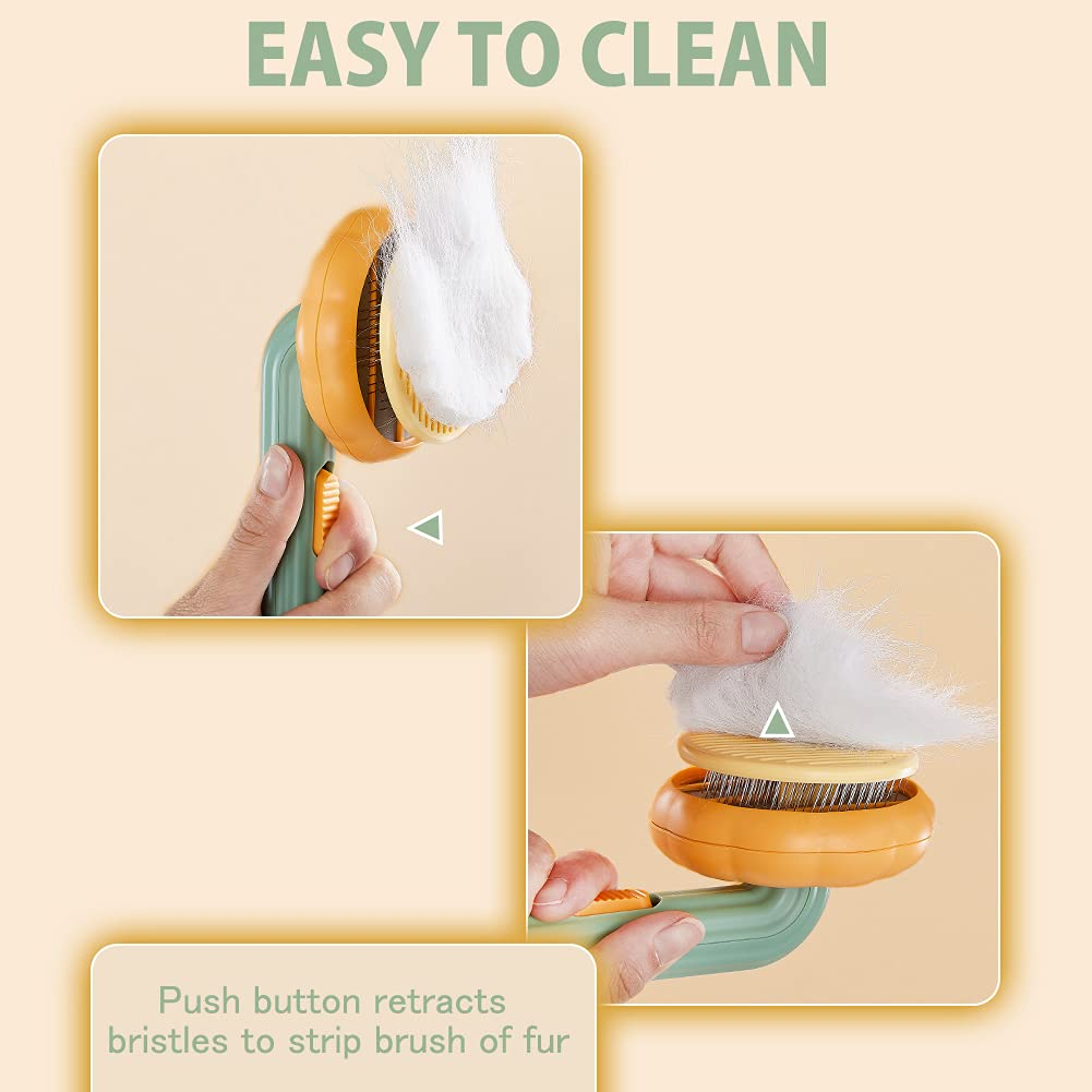 Pet Grooming Brush – Self-Cleaning Comb for Cats & Dogs