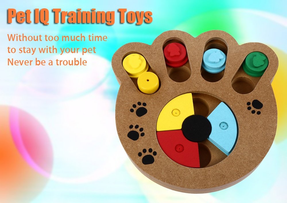 Paw Shape IQ Treat Training Toy for Dogs & Cats