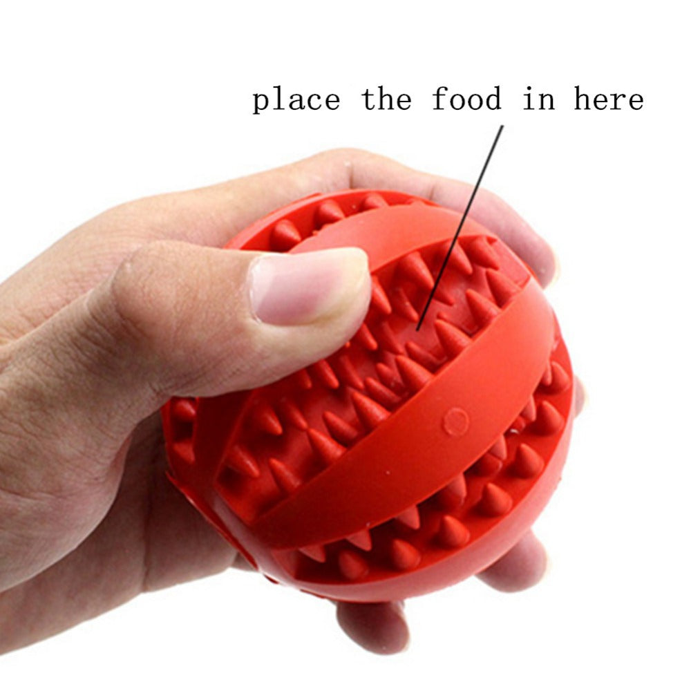 Pet Food Feeder Ball – Teeth Cleaning Chew Toy for Dogs & Cats