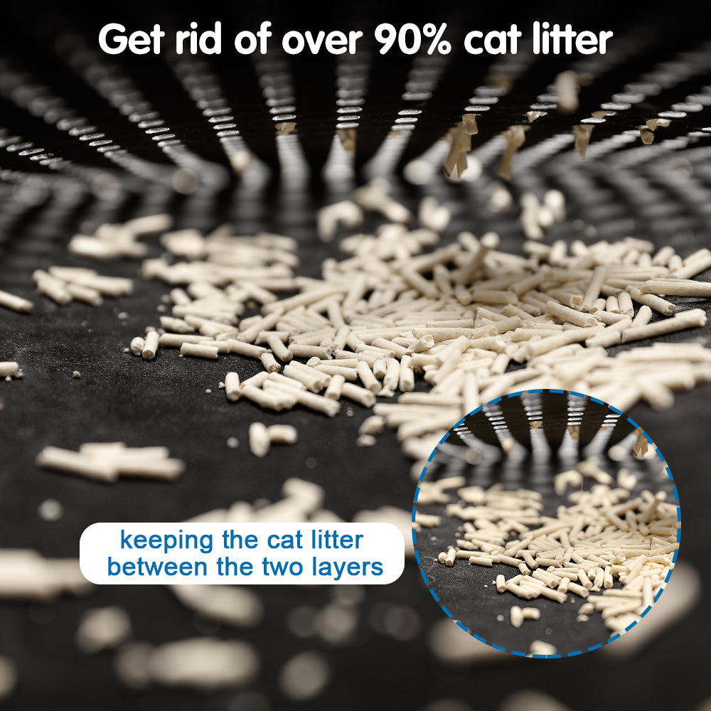 Double Layer Cat Litter Trapping Mat - Waterproof & Easy to Clean