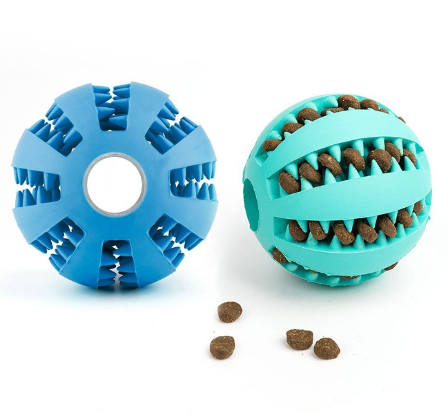 Pet Food Feeder Ball – Teeth Cleaning Chew Toy for Dogs & Cats