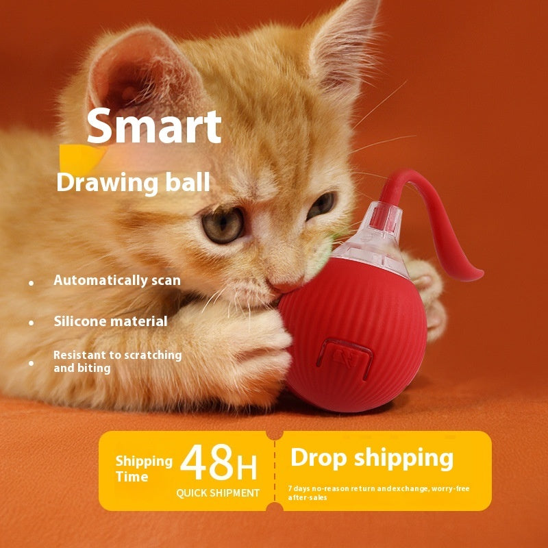 Interactive Cat Toy Ball – Super Drive Rolling Ball with Chirping & Auto Wake-Up