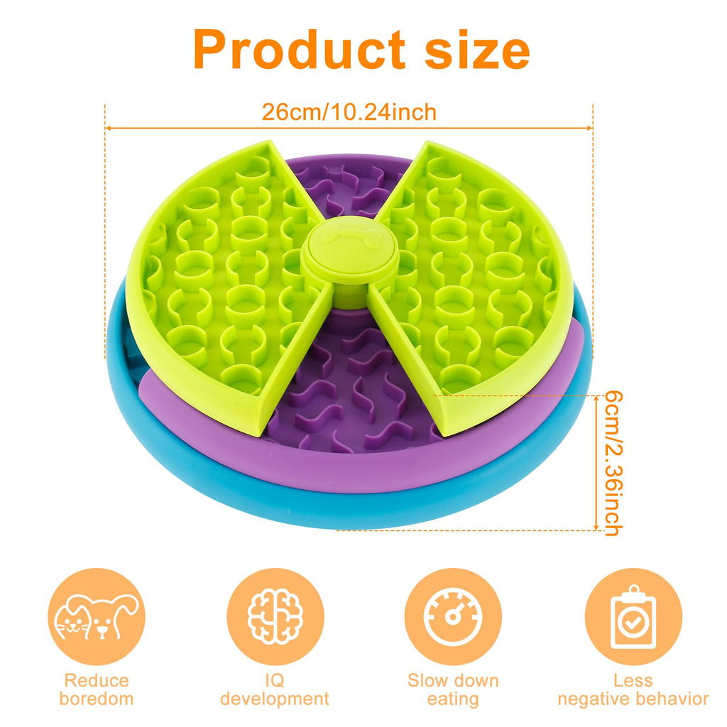 3-in-1 Interactive Slow Feeder Bowl for Dogs & Cats – Lick Mat, Puzzle & Feeder