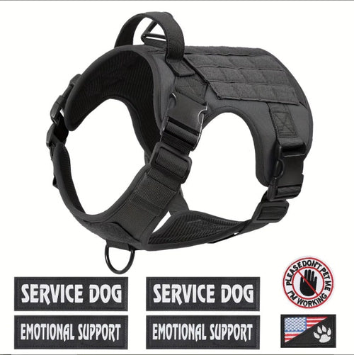 Tactical Service Dog Harness Vest – Adjustable, Breathable & Durable