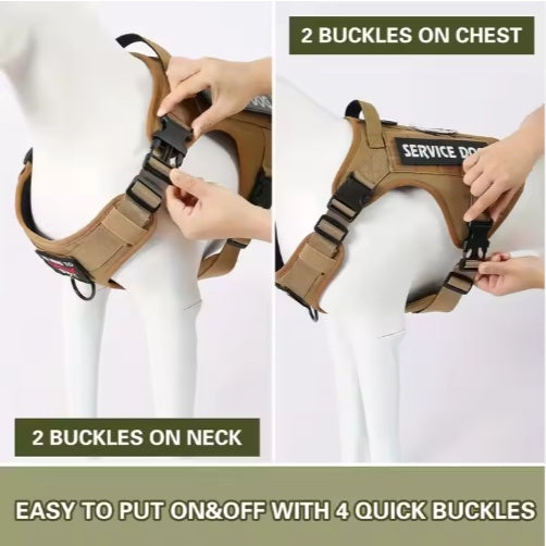 Tactical Service Dog Harness Vest – Adjustable, Breathable & Durable
