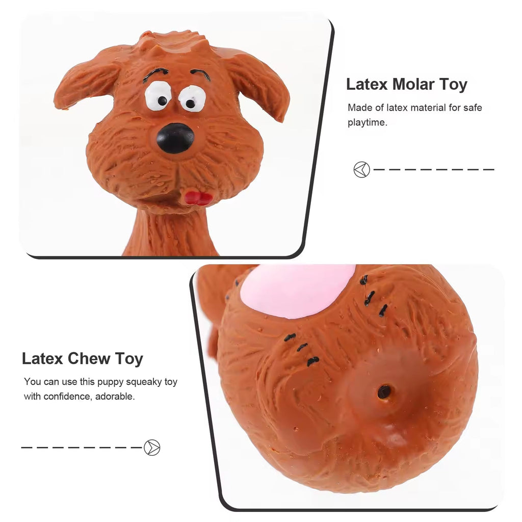 4-Piece Latex Squeaky Dog Chew Toy Set – Interactive Biting Toys