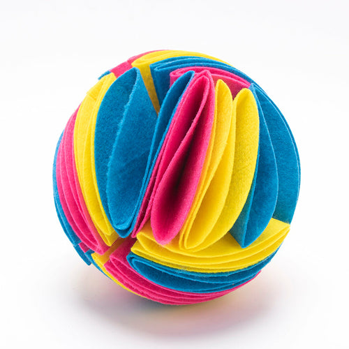 Foldable Dog Snuffle Ball – Interactive IQ Training Toy