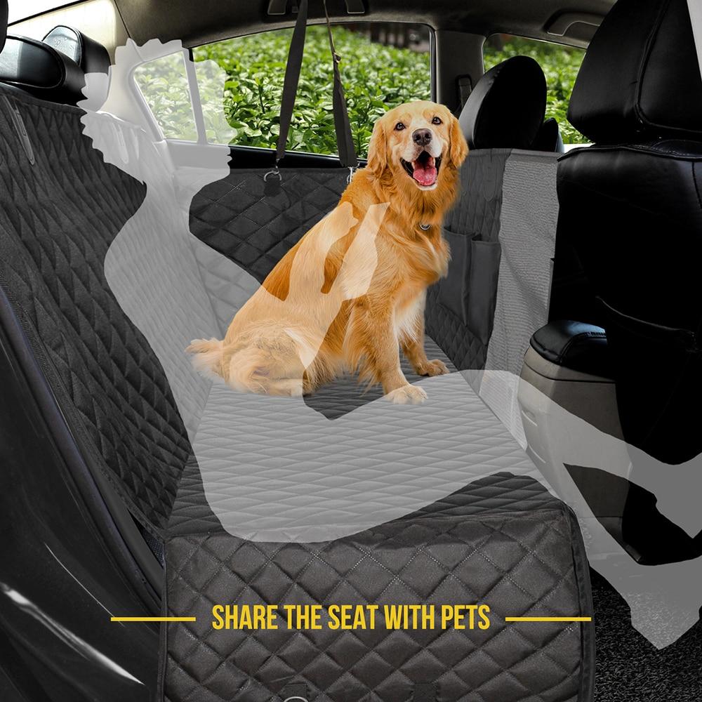 Waterproof Pet Car Seat Cover - Black & Gray (152x143cm)