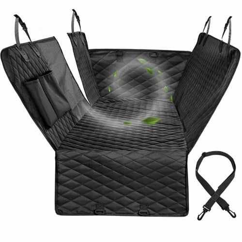 Waterproof Pet Car Seat Cover - Black & Gray (152x143cm)