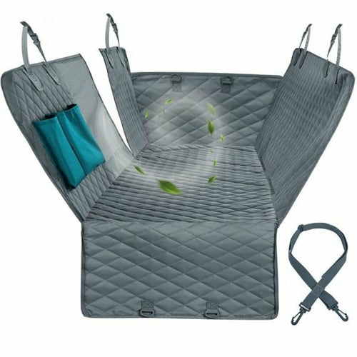 Waterproof Pet Car Seat Cover - Black & Gray (152x143cm)
