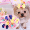 Pet Hair Bow Clips & Wig Accessories for Small Dogs & Cats – 10 Pack