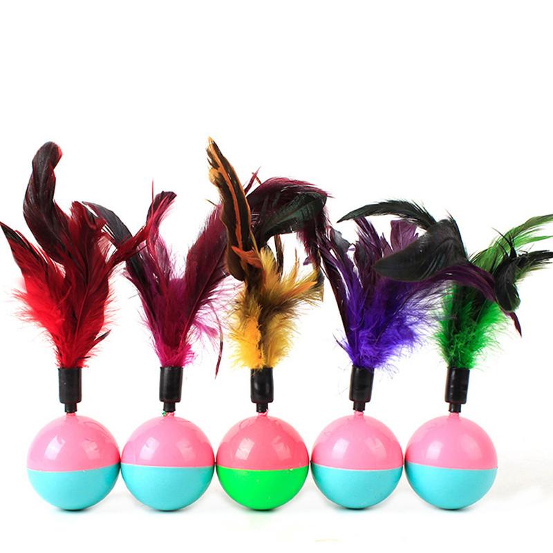 Feather Mouse Tumbler Cat Toy – Interactive Ball for Cats & Kittens